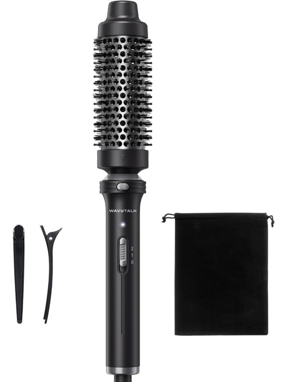 1.5" Detachable Heated Round Brush for Effortless Blowout & Smooth Waves
